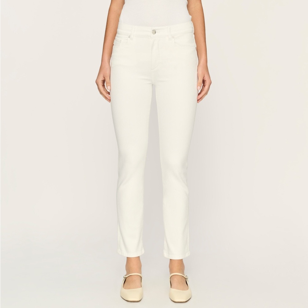 White DL1961 straight leg jeans